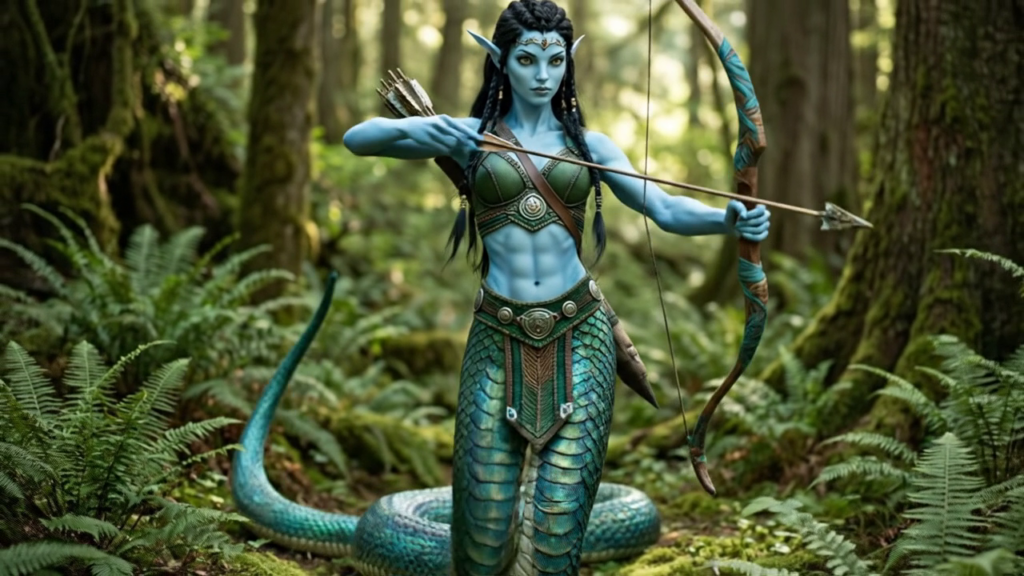 The Blue Naga Archer of the Forest - Naga HD Video