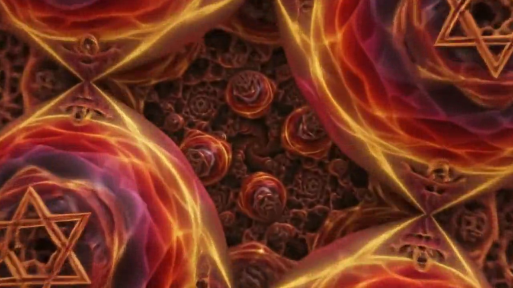 Red Hexagram Yantra - Living Mandelbulb Video