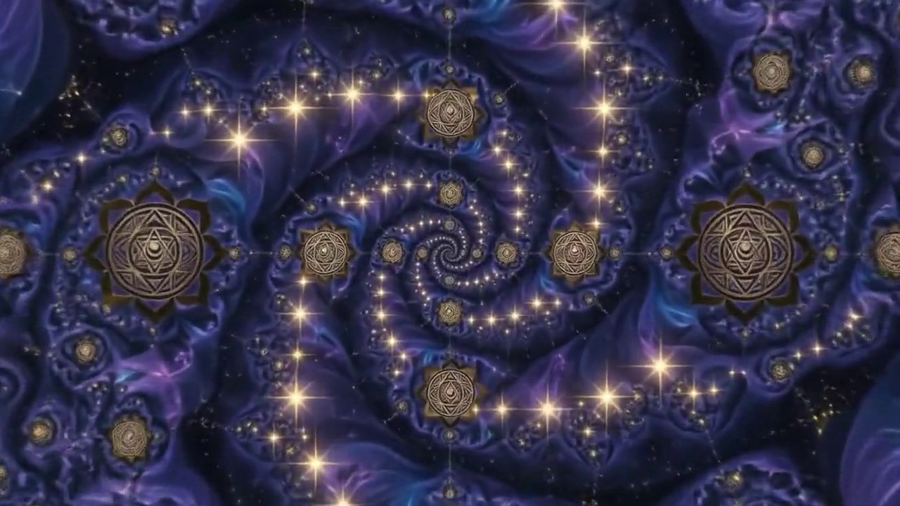Indigo Cosmic Lotus - Living Mandelbulb Video