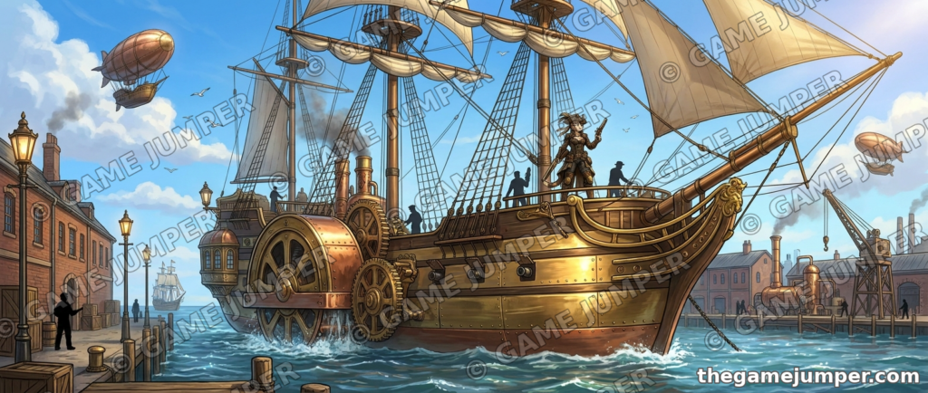 The Brass Galleon by Daylight — Digital Art — Game Jumper fantasy digital art