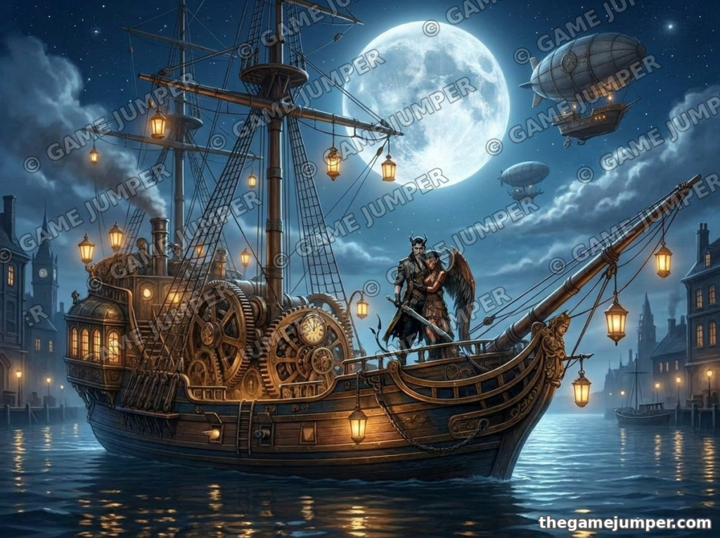 Moonlit Crossing — Era & Zael — Digital Art — Game Jumper fantasy digital art