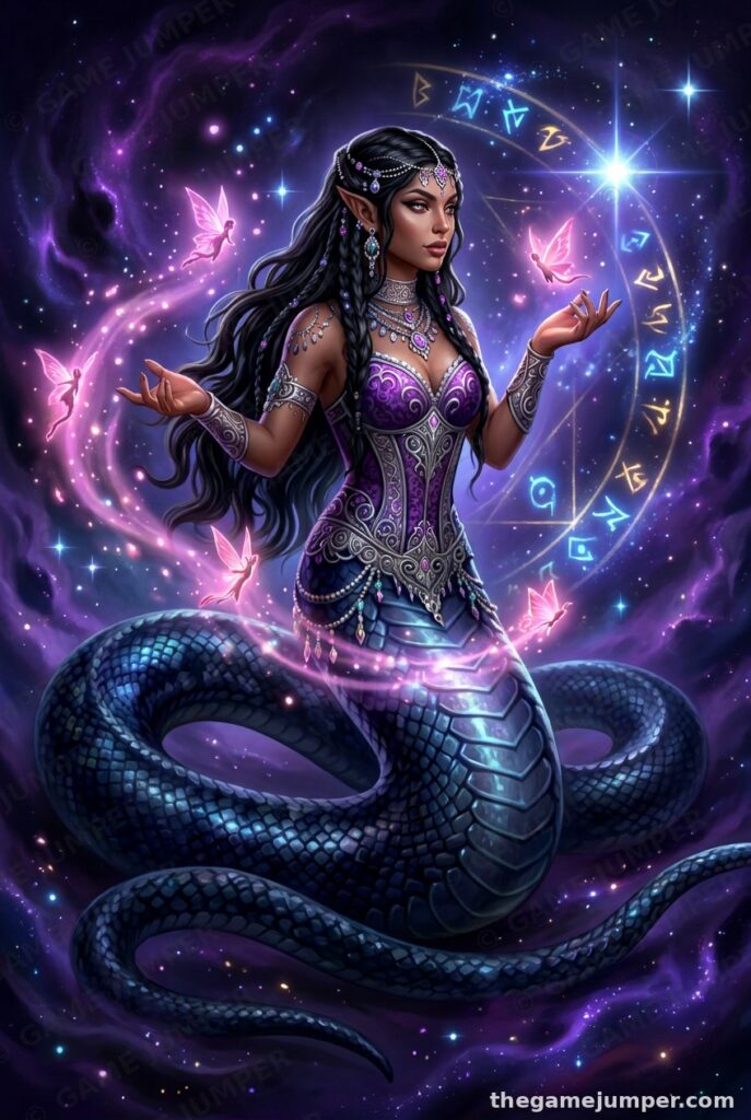 Cosmic Naga — Elemental Digital Art