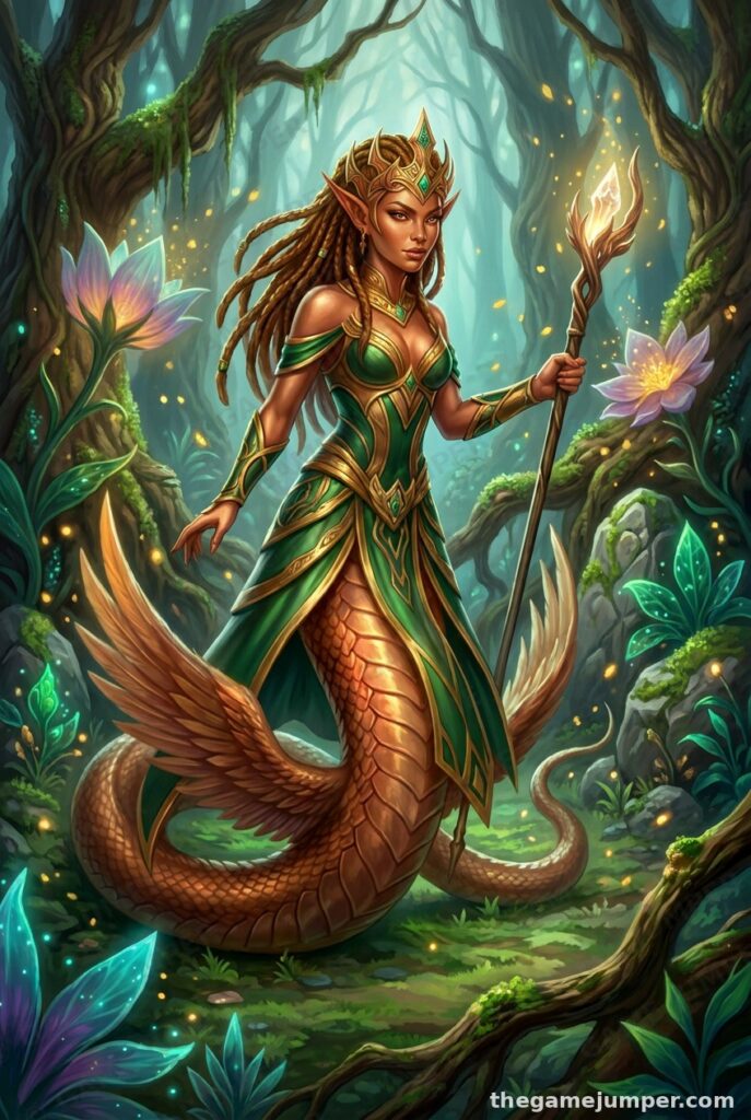 Earth Naga — Elemental Digital Art