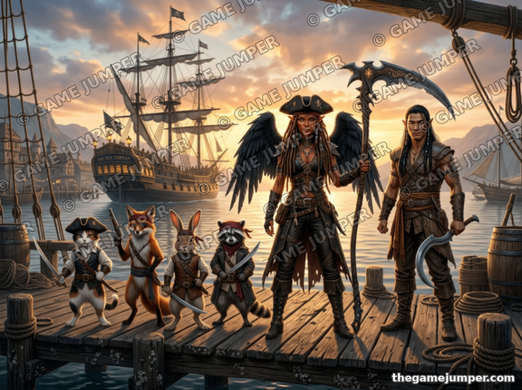 The Raid at Goldspire — Digital Art — Pirates fantasy digital art by Game Jumper Fairy Shop