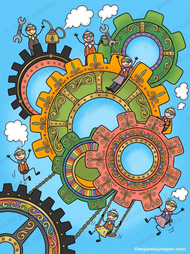Stickman and Gears Study 2 - Stickman and Gears Art