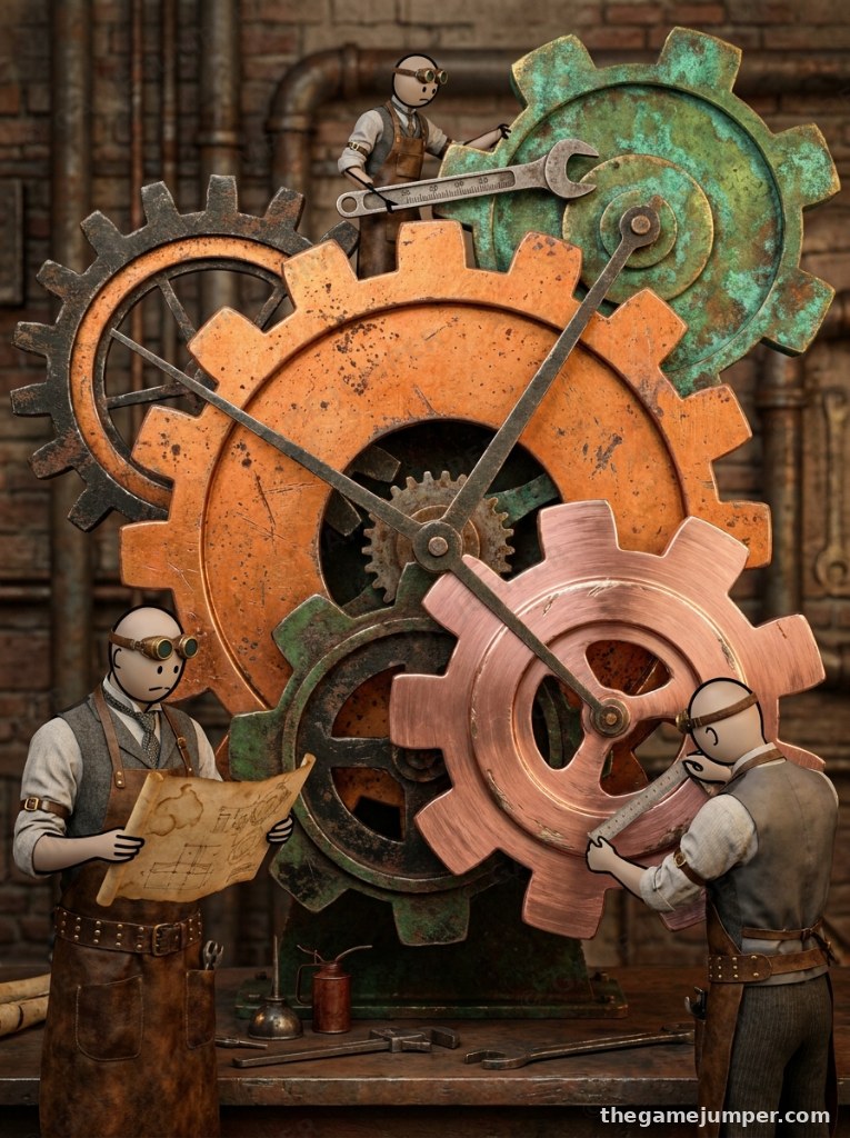 Stickman and Gears Study 4 - Stickman and Gears Art