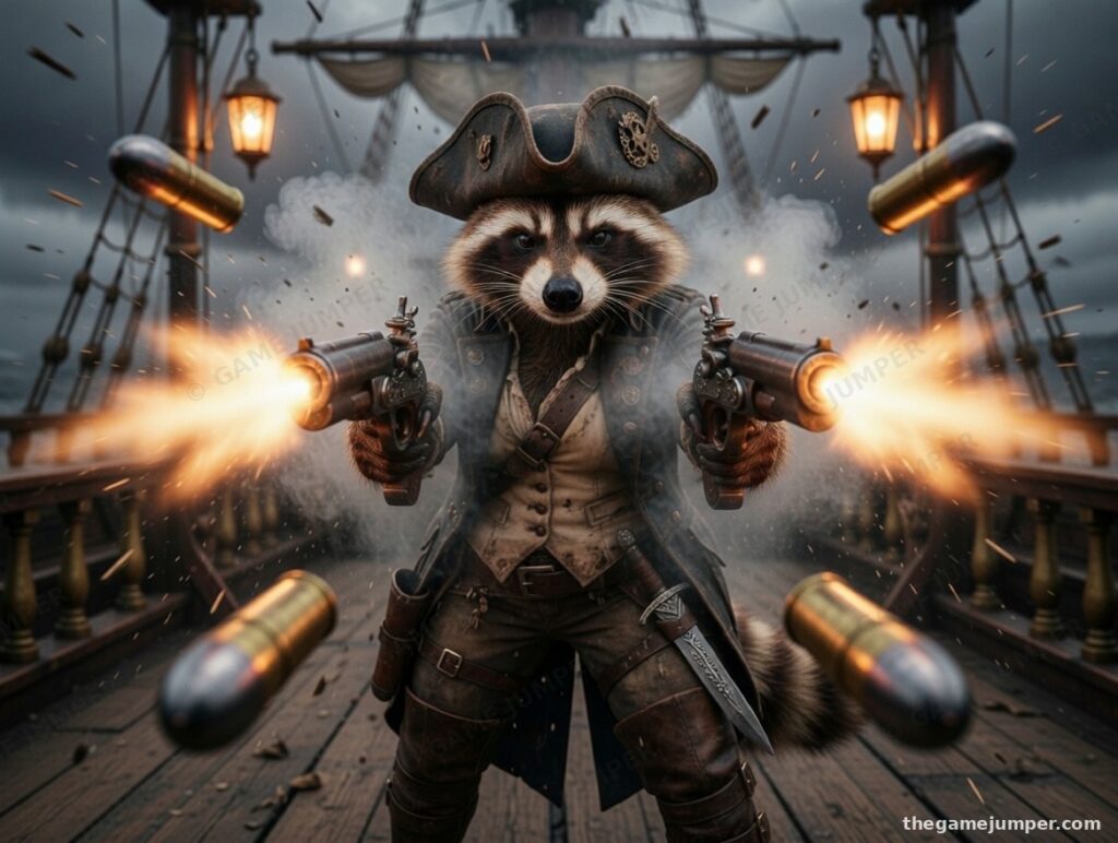 Anthropomorphic Fox Pirate with Battleaxe by - Original Fantasy Art