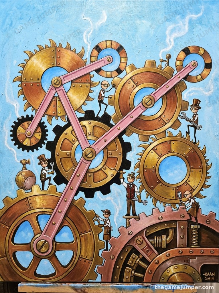 Stickman and Gears Study 6 - Stickman and Gears Art