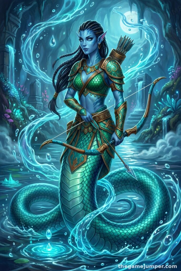 Water Naga — Elemental Digital Art